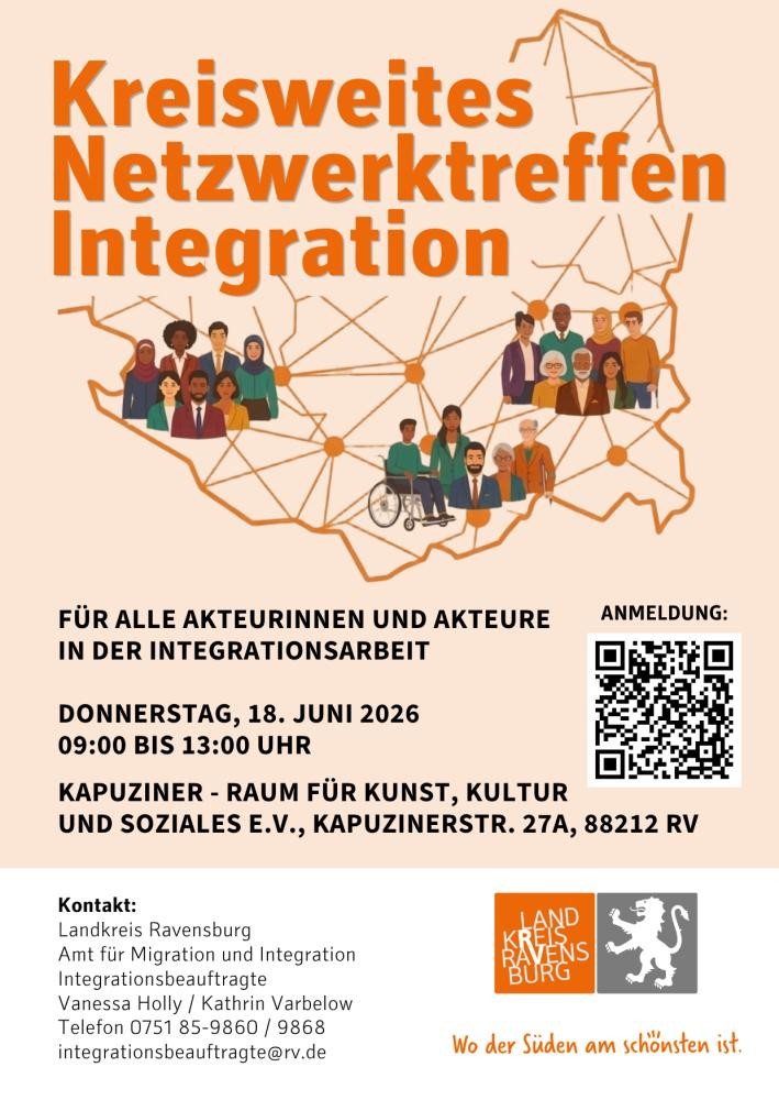 Flugblatt zur Veranstaltung Kreisweites Netzwerktreffen Integration