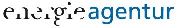 Logo der Energieagentur mit dem Schriftzug "Energieagentur" auf weißem Hintergrund - in schwarz das Wort Energie, in blau das Wort Agentur.