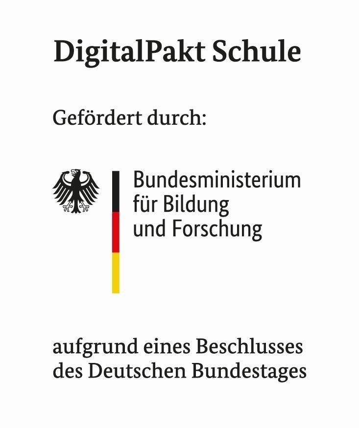 DigitalPakt Schule, gefördert durch das Bundesministerium für Bildung und Forschung