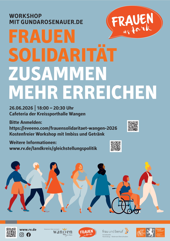 Frauensolidarität Plakat zum Workshop Frauensolidarität - zusammen mehr erreichen